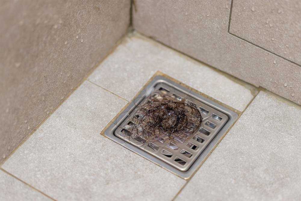 Clogged bathroom drain