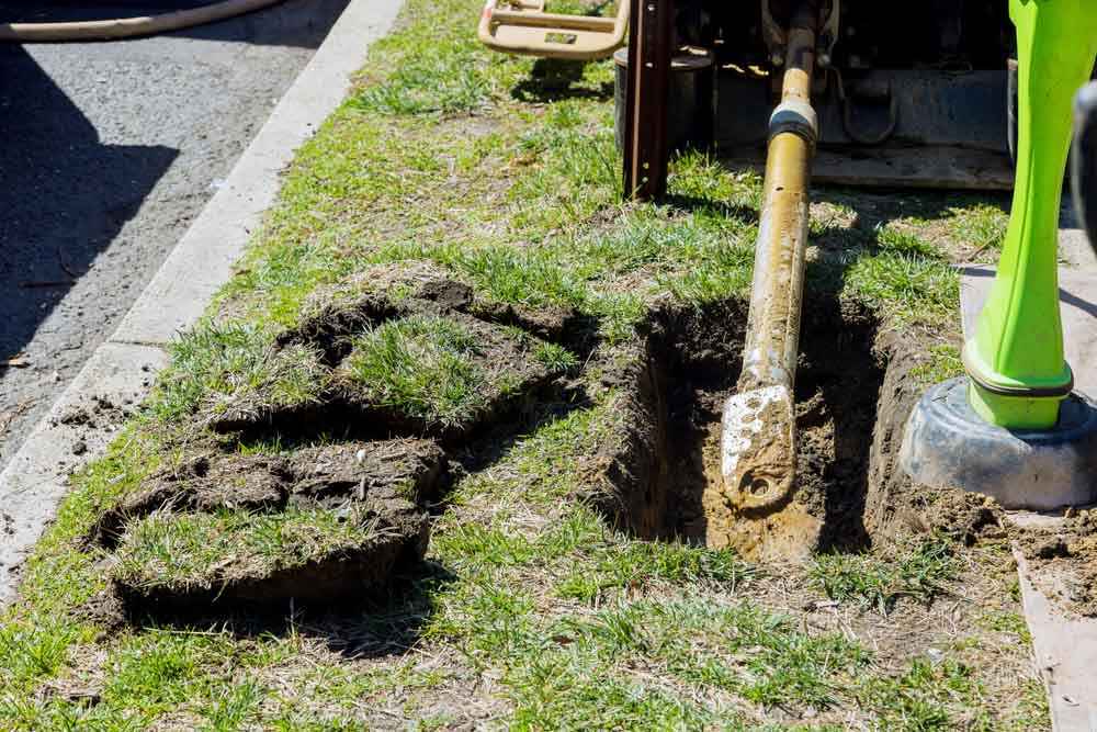 a finished trenchless pipe / trenchless ongoing
