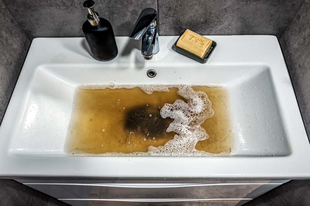 clogged bathroom drain