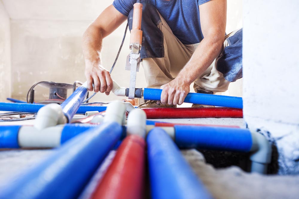 pipe lining contractor working in the daytime