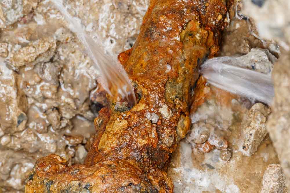 deteriorating cast iron pipes